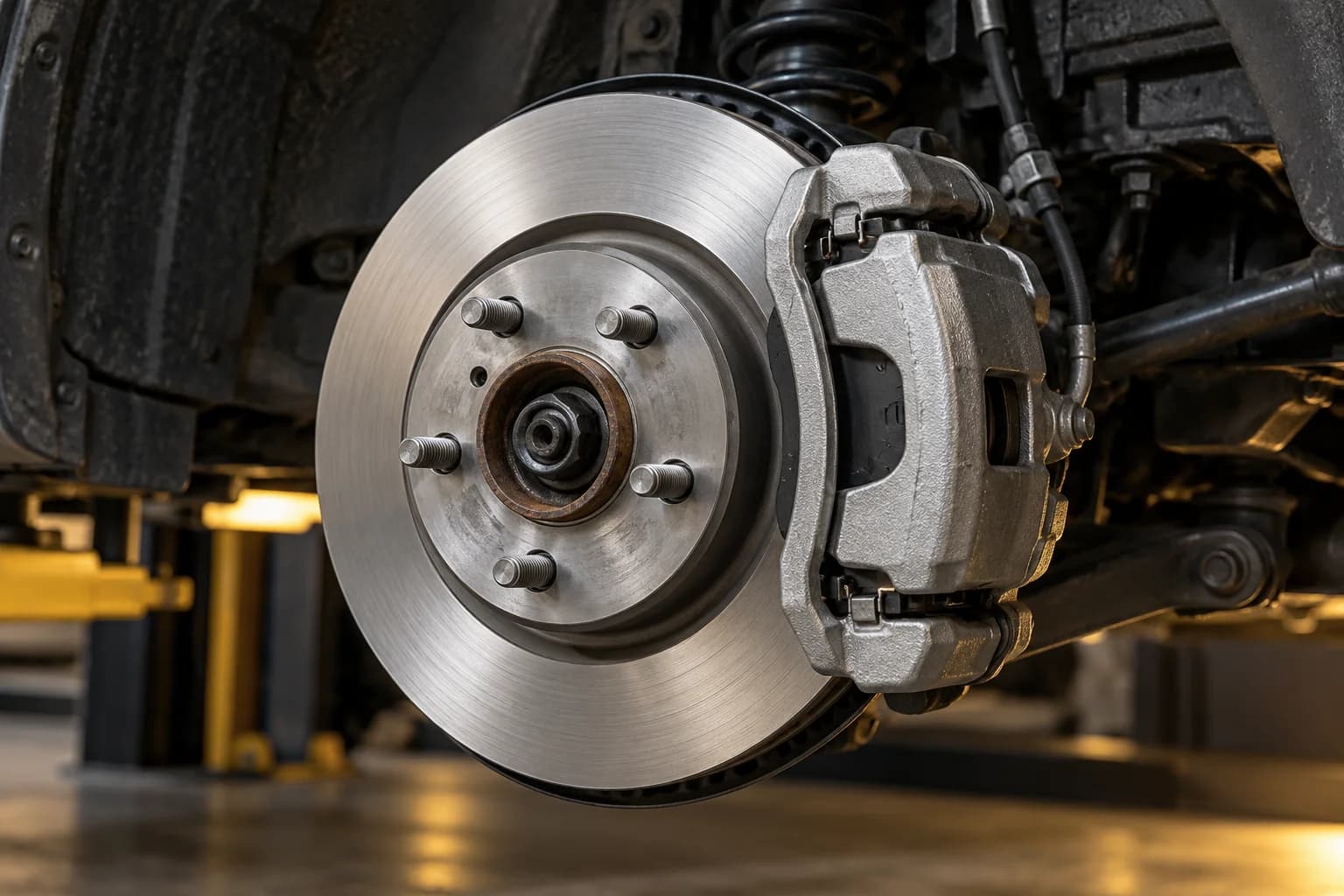 Illustration: brake rotor and caliper